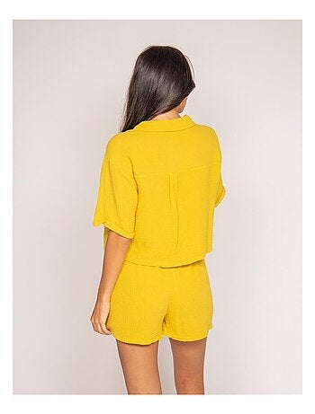 Shorts fluido in garza di cotone XONEKA