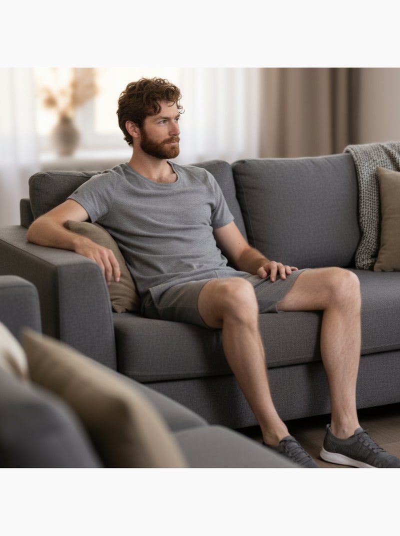 Shorts homewear uomo Isotoner Grigio melangiato - Kiabi
