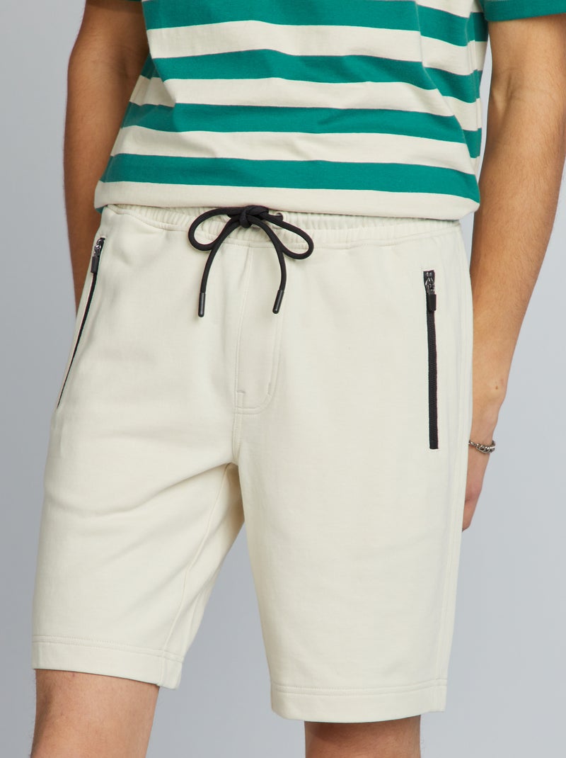 Shorts in cotone a contrasto beige - Kiabi