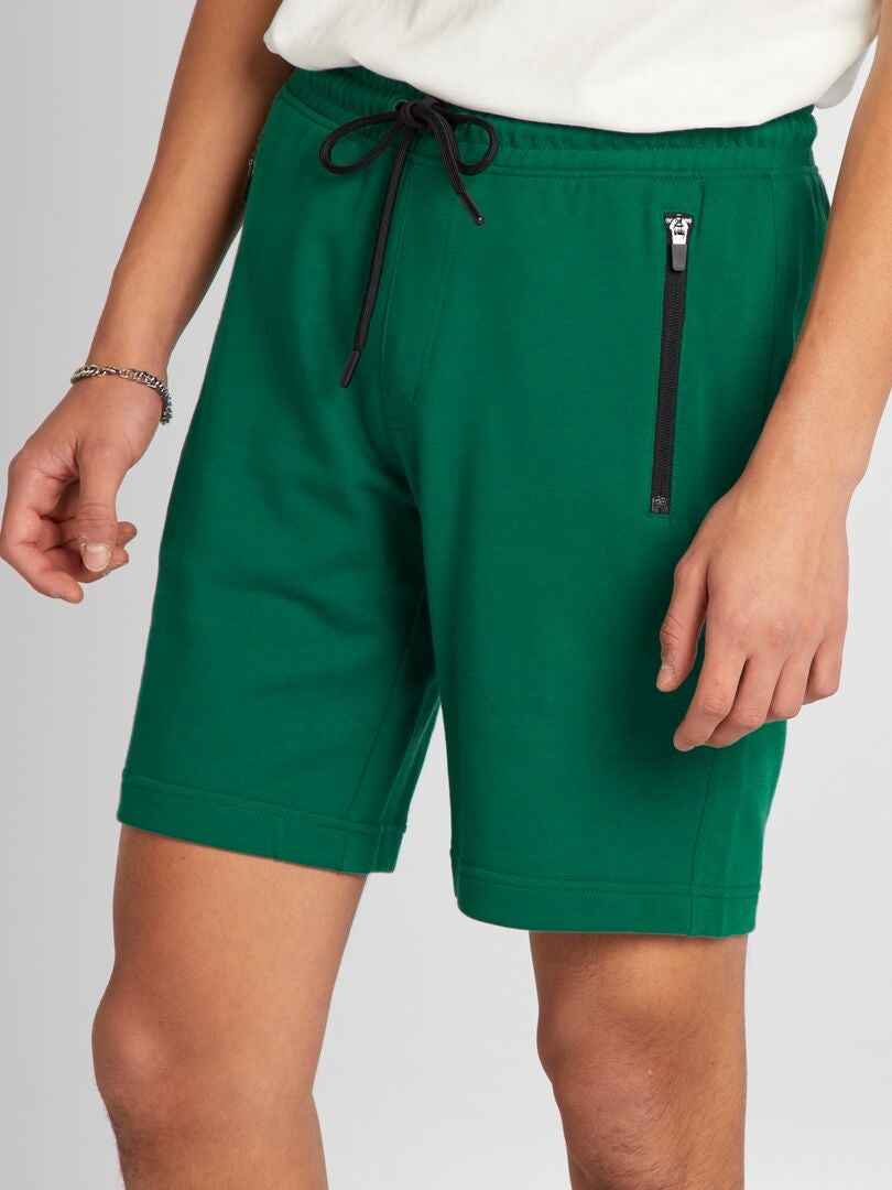 Shorts in cotone a contrasto VERDE - Kiabi