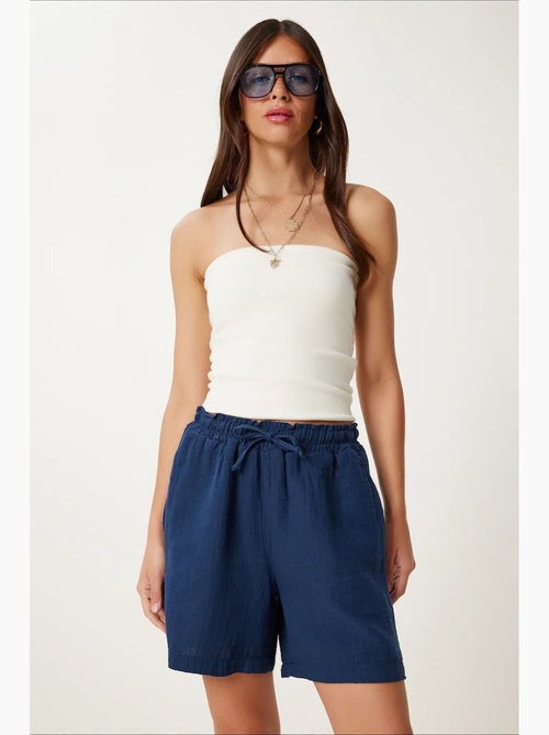 Shorts in cotone a vita alta a gamba ampia istanbul - Kiabi Shorts in cotone a vita alta a gamba ampia istanbul - Kiabi