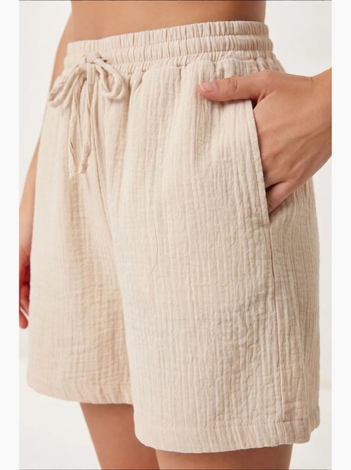 Shorts in cotone a vita alta a gamba ampia istanbul - Kiabi Shorts in cotone a vita alta a gamba ampia istanbul - Kiabi