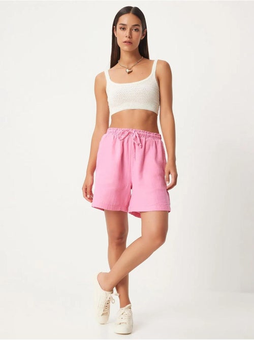 Shorts in cotone a vita alta a gamba ampia istanbul - Kiabi Shorts in cotone a vita alta a gamba ampia istanbul - Kiabi