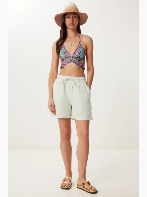 Shorts in cotone a vita alta a gamba ampia istanbul - Kiabi Shorts in cotone a vita alta a gamba ampia istanbul - Kiabi