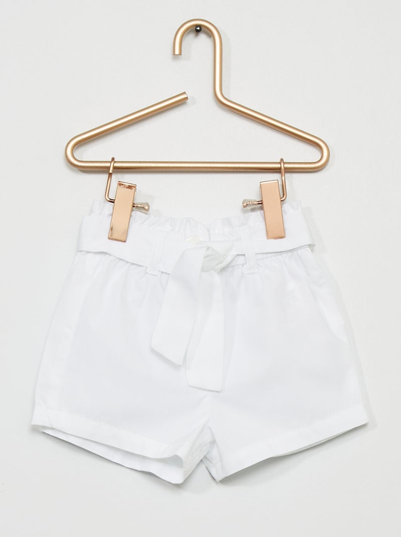 Shorts in cotone Bianco - Kiabi