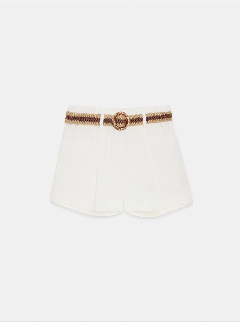 Shorts in cotone ed elastan dilvin Bianco - Kiabi