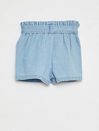 Shorts in cotone effetto denim