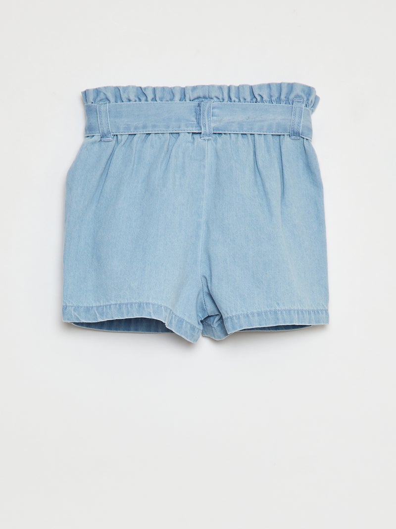 Shorts in cotone effetto denim BLU - Kiabi