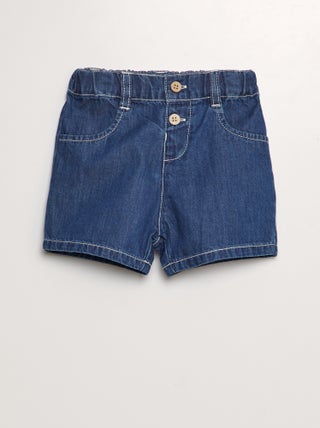 Shorts in cotone effetto jeans