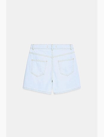 Shorts in denim a vita alta a gamba ampia dilvin