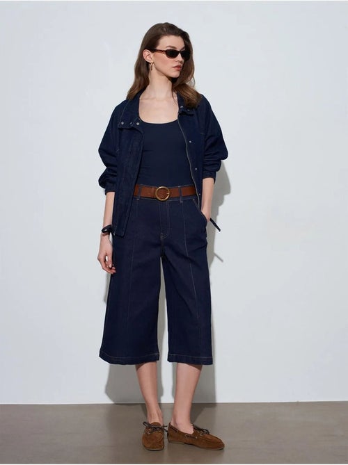 Shorts in denim a vita alta a gamba ampia dilvin - Kiabi Shorts in denim a vita alta a gamba ampia dilvin - Kiabi