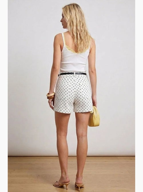 Shorts in denim a vita alta a pois con cintura bdart - Kiabi