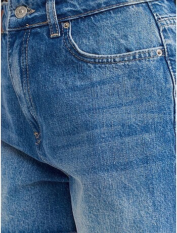 Shorts in denim a vita alta con chiusura a bottoni dilvin
