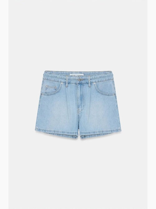 Shorts in denim a vita alta con cintura dilvin - Kiabi Shorts in denim a vita alta con cintura dilvin - Kiabi