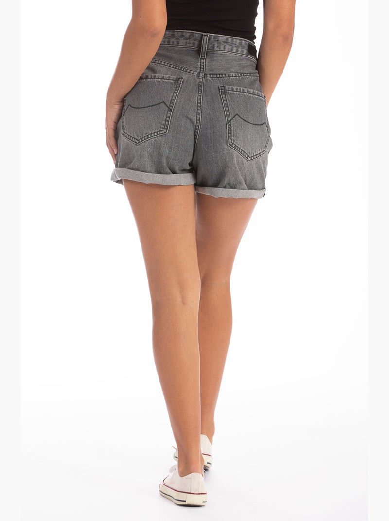Shorts in denim a vita alta VERON Grigio - Kiabi
