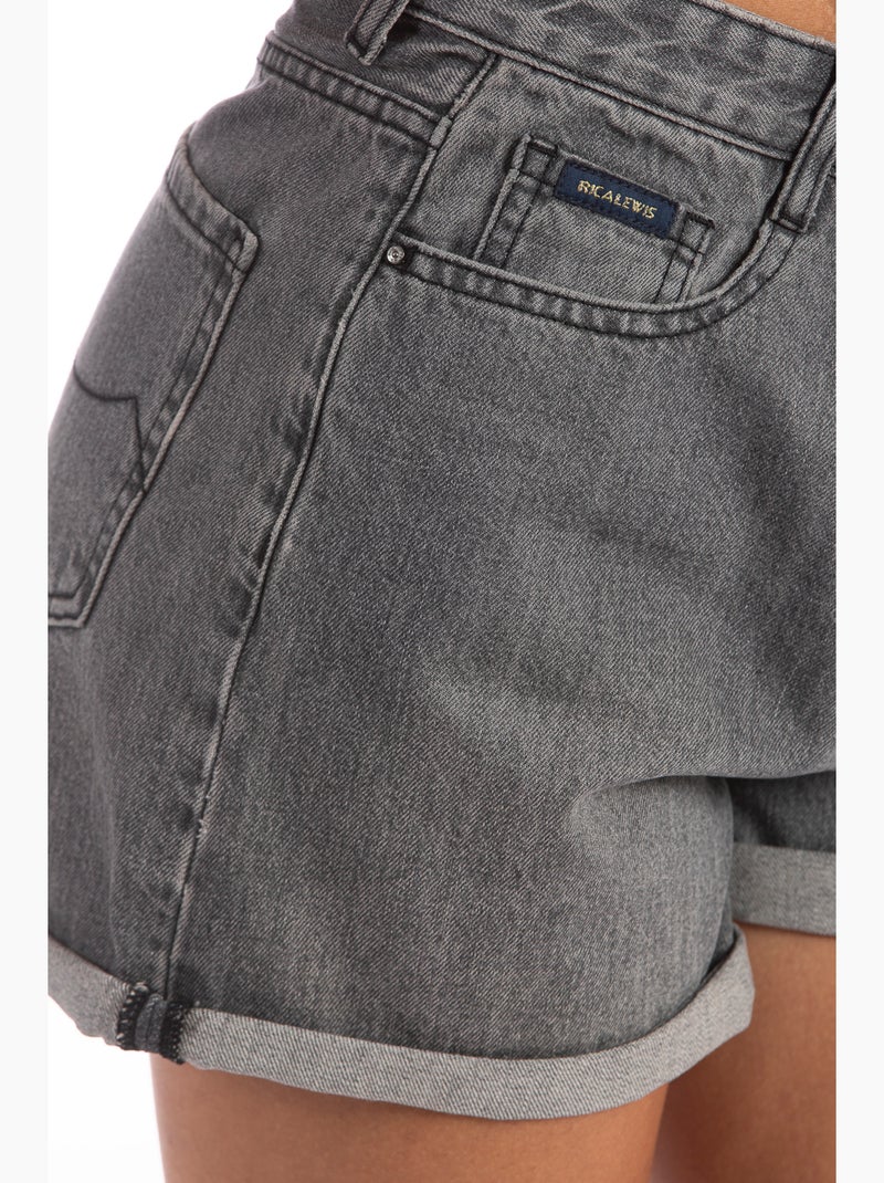 Shorts in denim a vita alta VERON Grigio - Kiabi