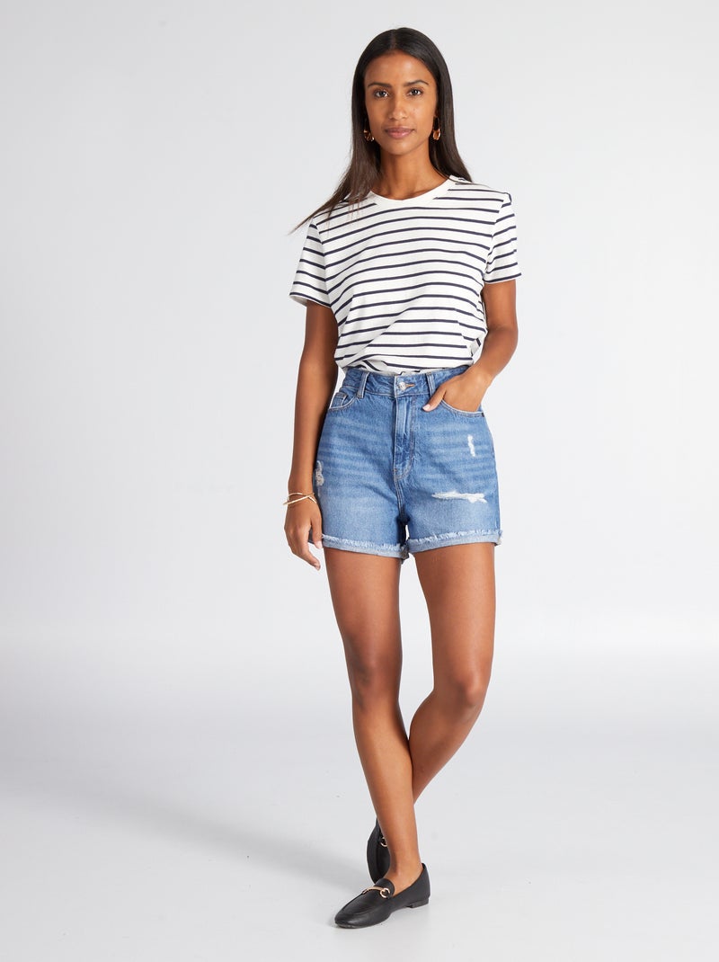 Shorts in denim BLU - Kiabi