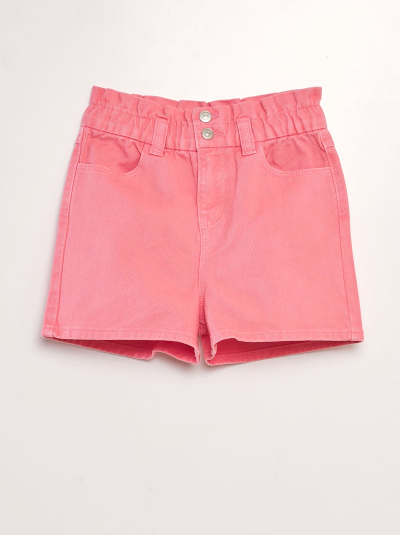 Shorts in denim colorato rosa - Kiabi