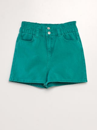 Shorts in denim colorato