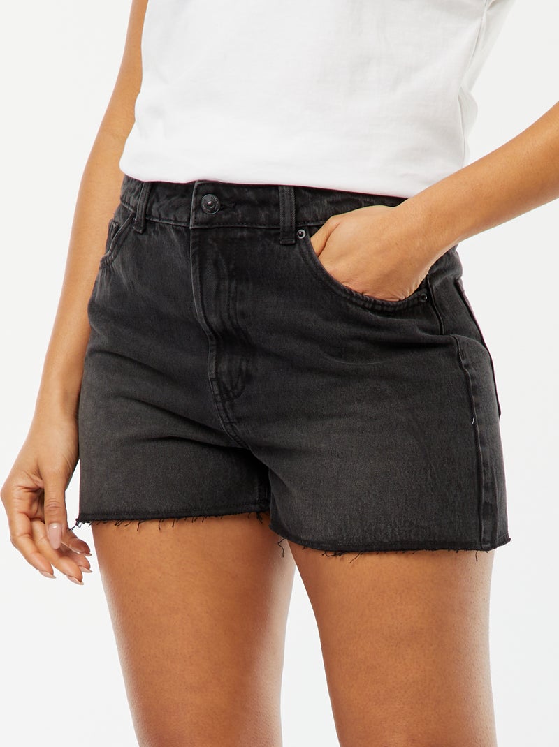 Please Gonna shorts in denim grigio da bambina RB07010G78