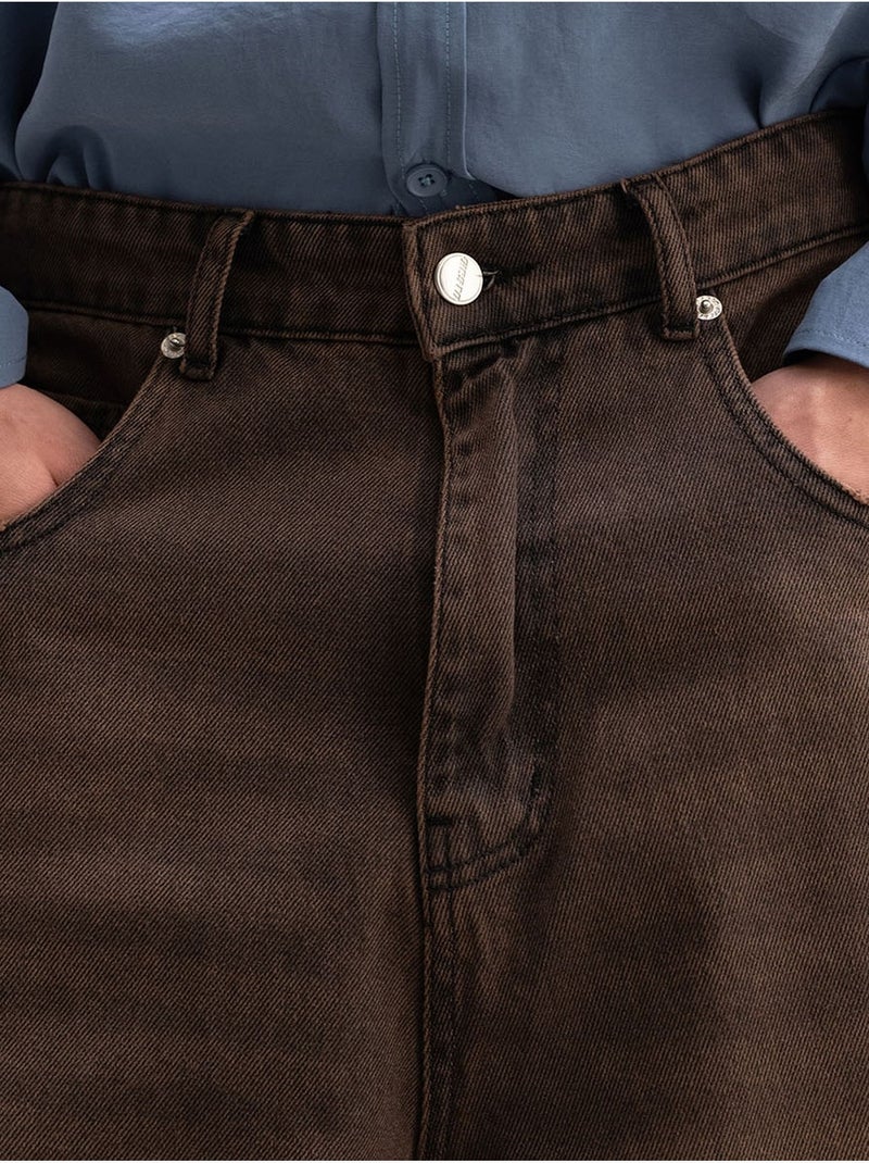 Shorts in denim destroyed giesto Marrone chiaro - Kiabi