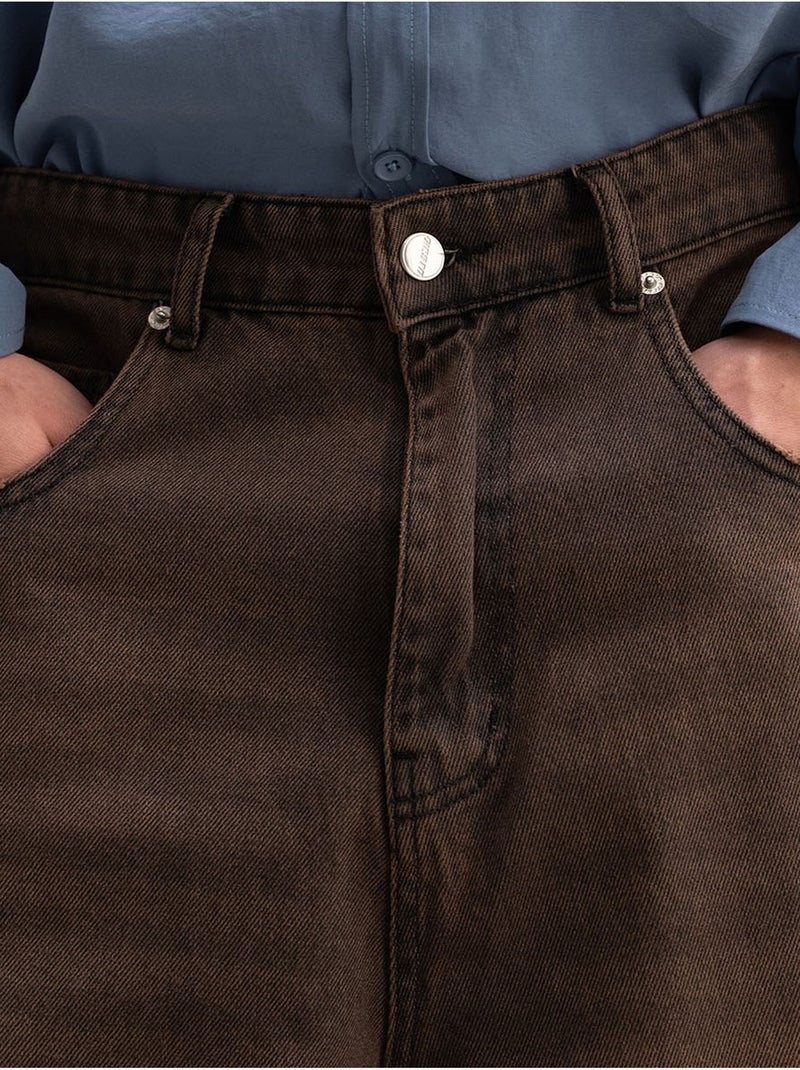 Shorts in denim destroyed giesto Marrone chiaro - Kiabi