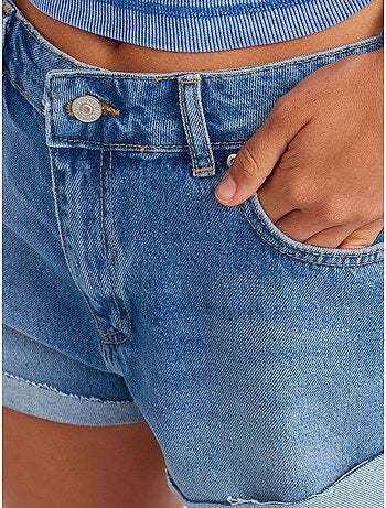 Shorts in denim di cotone a vita alta dilvin
