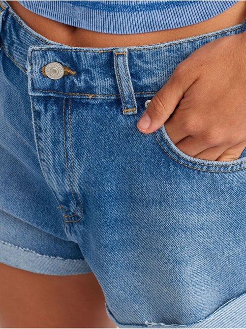 Shorts in denim di cotone a vita alta dilvin - Kiabi Shorts in denim di cotone a vita alta dilvin - Kiabi