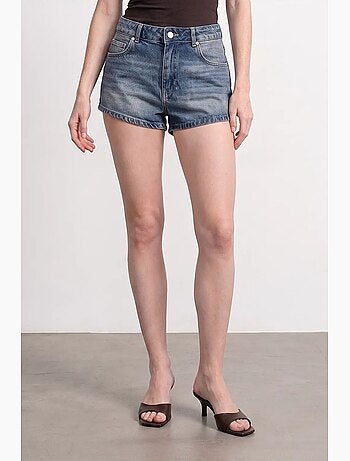 Shorts in denim di cotone a vita alta dilvin