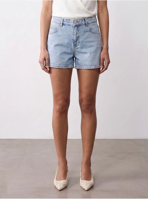 Shorts in denim di lino a vita alta dilvin - Kiabi Shorts in denim di lino a vita alta dilvin - Kiabi