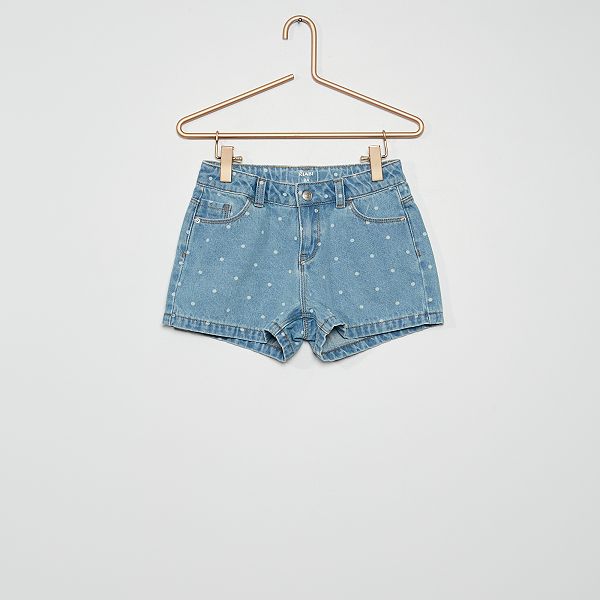 Shorts in denim fantasia Bambina 3-12 anni - BLU - Kiabi - 9,00€