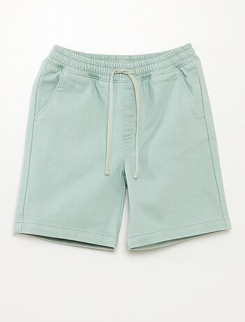 Shorts in denim lavorati a maglia