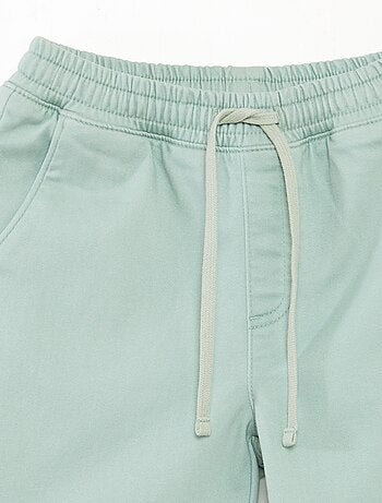 Shorts in denim lavorati a maglia