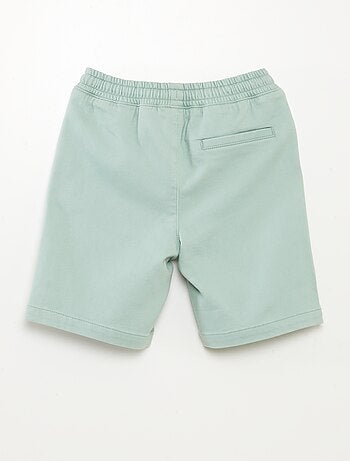 Shorts in denim lavorati a maglia