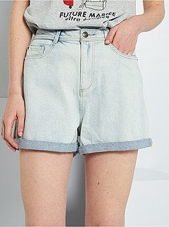 Shorts in denim vita alta - Kiabi