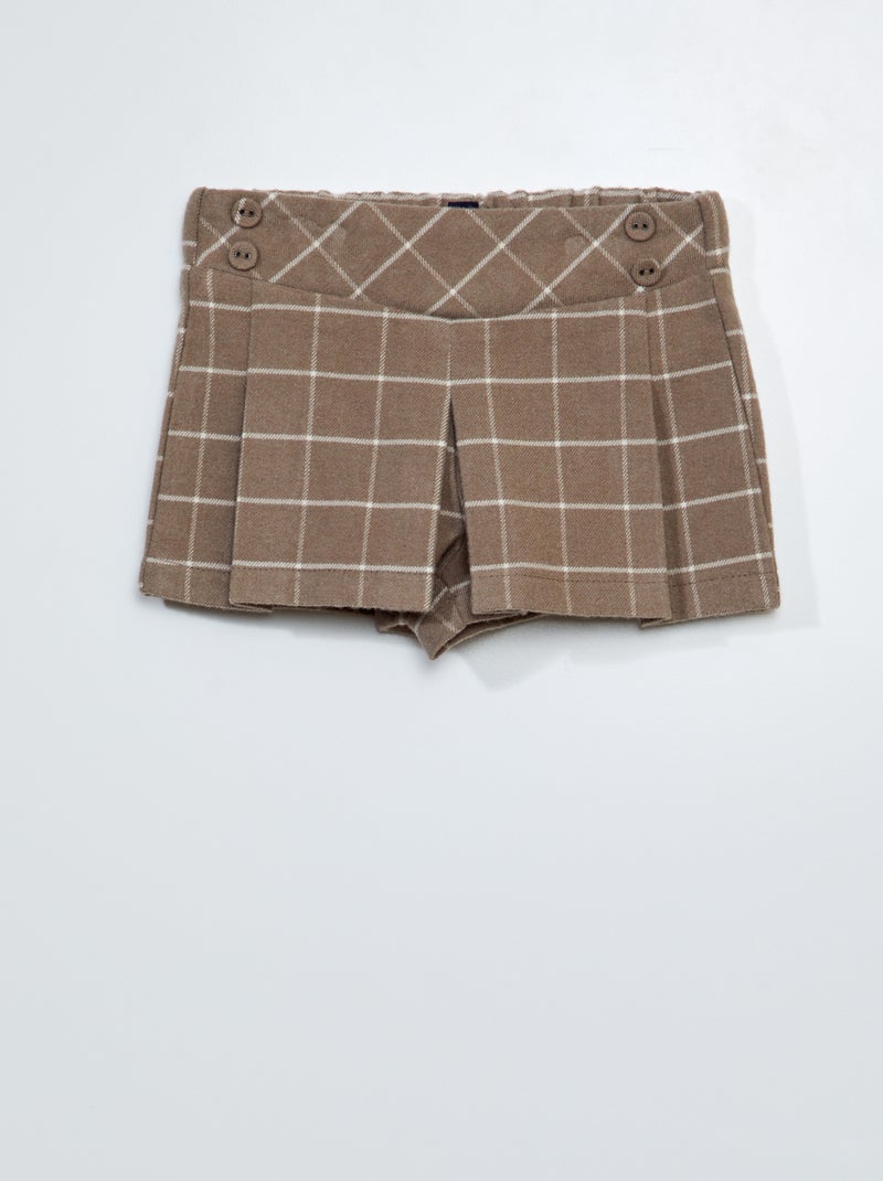 Shorts in flanella MARRONE - Kiabi