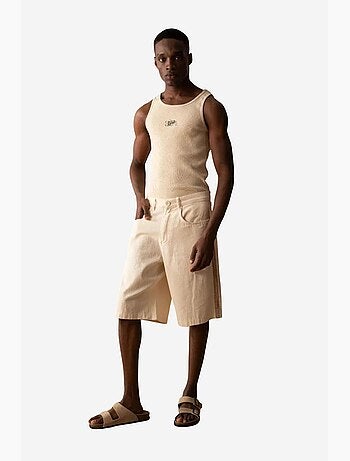 Shorts in gabardine ricamata giesto
