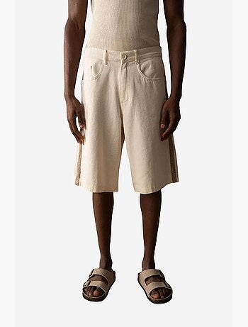Shorts in gabardine ricamata giesto