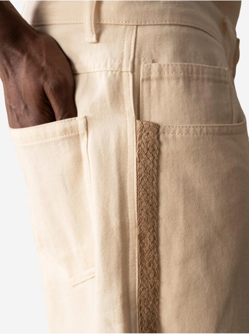 Shorts in gabardine ricamata giesto Beige argilla - Kiabi