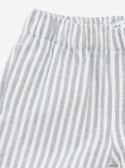Shorts in garza di cotone a righe 'Name it' - Kiabi