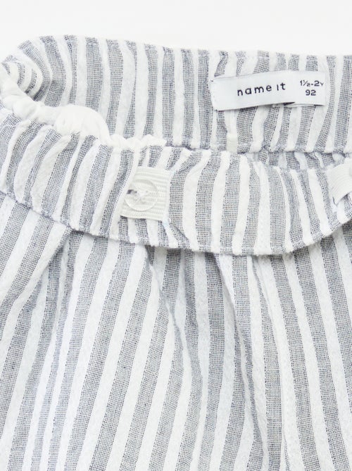 Shorts in garza di cotone a righe 'Name it' - Kiabi