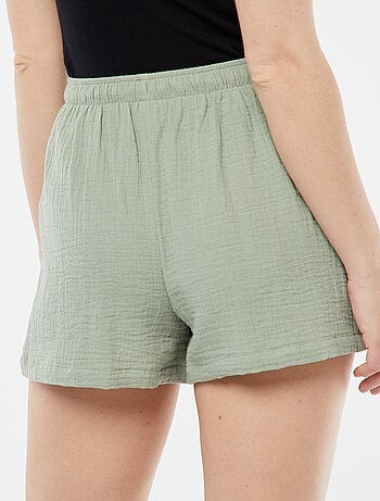 Shorts in garza di cotone