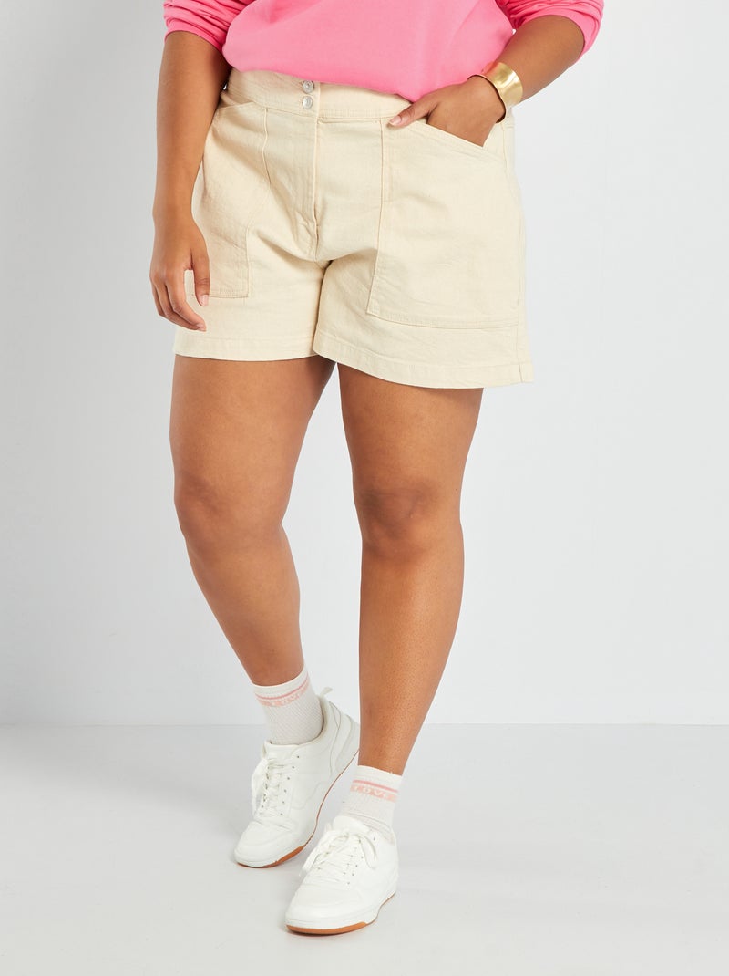 Shorts in jeans - 2 tasche BEIGE - Kiabi