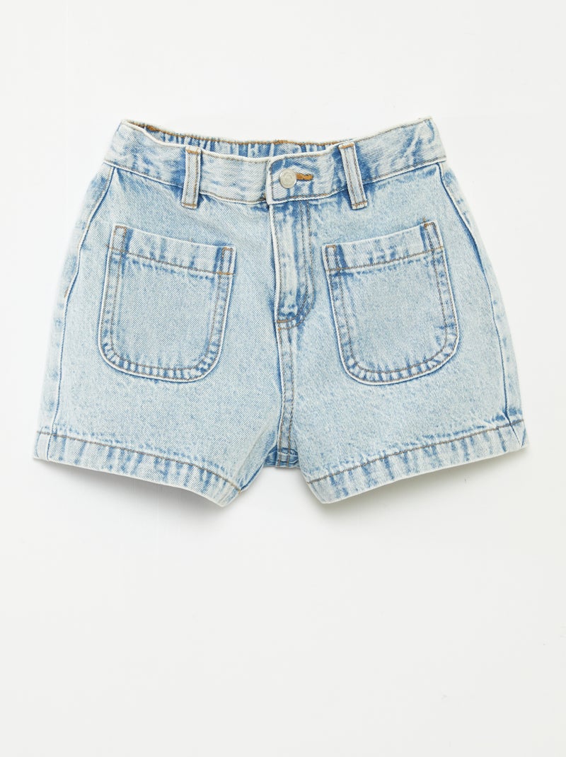 Shorts in jeans a vita alta Blu - Kiabi
