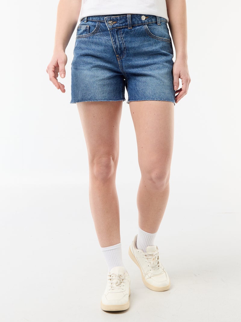 Shorts in jeans a vita alta Blu - Kiabi