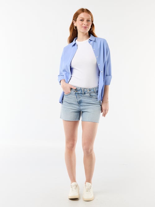 Shorts in jeans a vita alta - Kiabi Shorts in jeans a vita alta - Kiabi