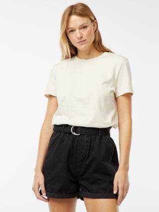 Shorts in jeans a vita alta
