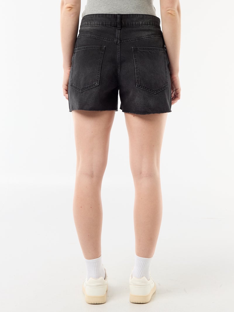 Shorts in jeans a vita alta Nero - Kiabi