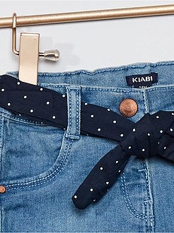 Shorts in jeans cintura pois - Kiabi
