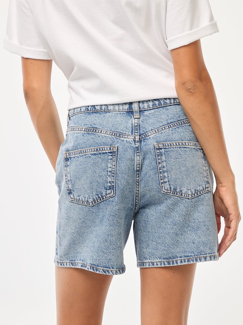 Shorts in jeans con ricami a fiori Blu - Kiabi